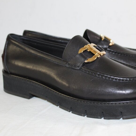 NWOB Ferragamo Gancini-Plaque Logo Buckle Maryan Loafers Slip On Flats 10.5 - Picture 4 of 8